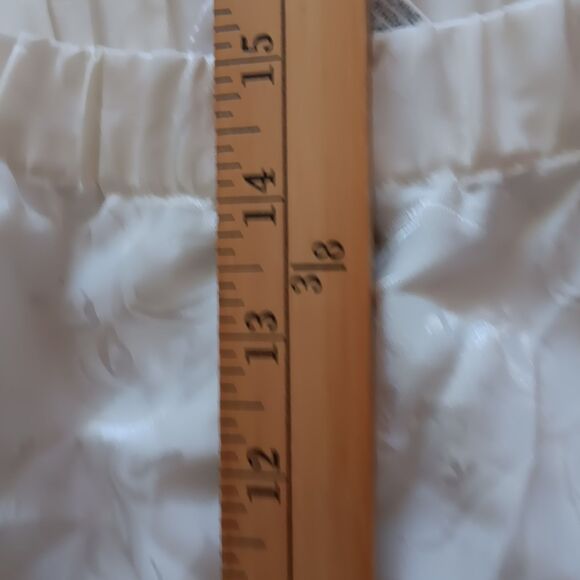 VTG Mervyns Pajama Set Floral Ivory Lace Satin Women XL Cottage Fairy Sleepwear - Picture 10 of 16